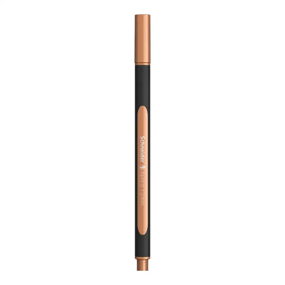Schneider Paint-it 020 Metallic Liner Pens in copper metallic, perfect for DIY projects and handlettering.