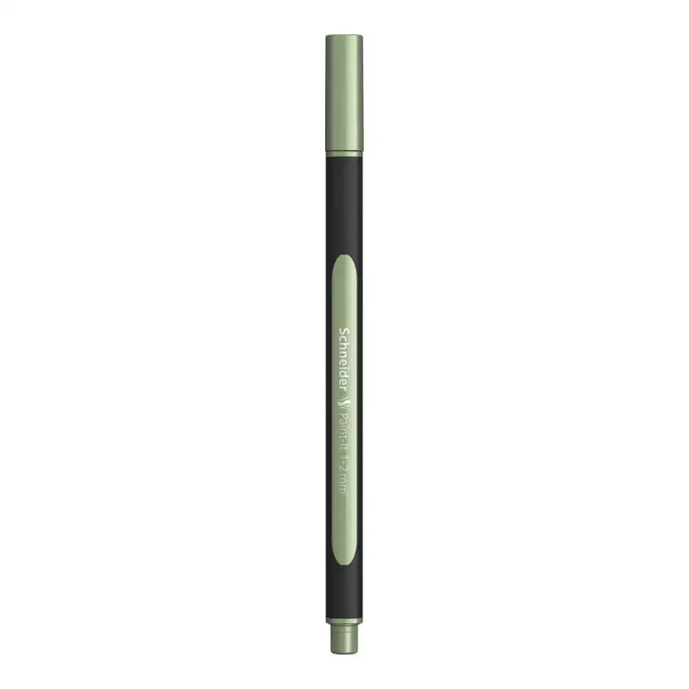 Schneider Paint-it 020 Metallic Liner Pens in vintage green metallic color for DIY projects and handlettering.