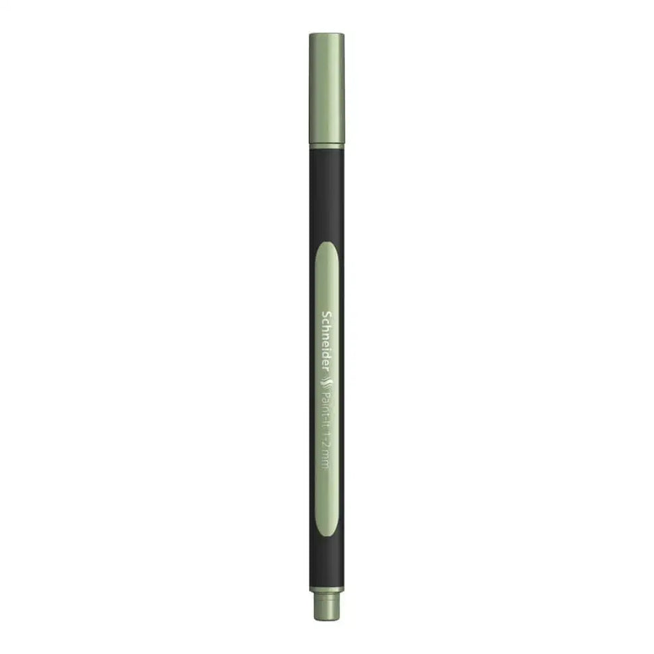 Schneider Paint-it 020 Metallic Liner Pens in vintage green metallic color for DIY projects and handlettering.