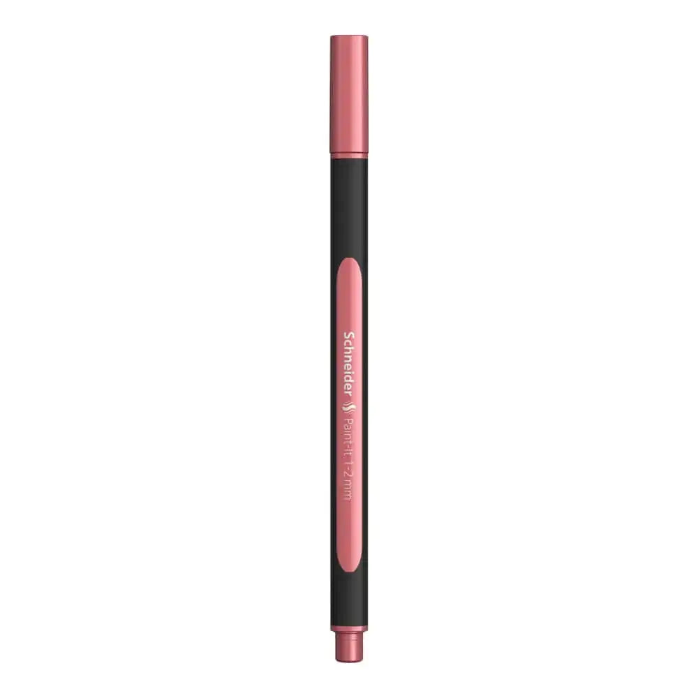 Schneider Paint-it 020 Metallic Liner Pens in rose metallic color, ideal for DIY projects and handlettering.