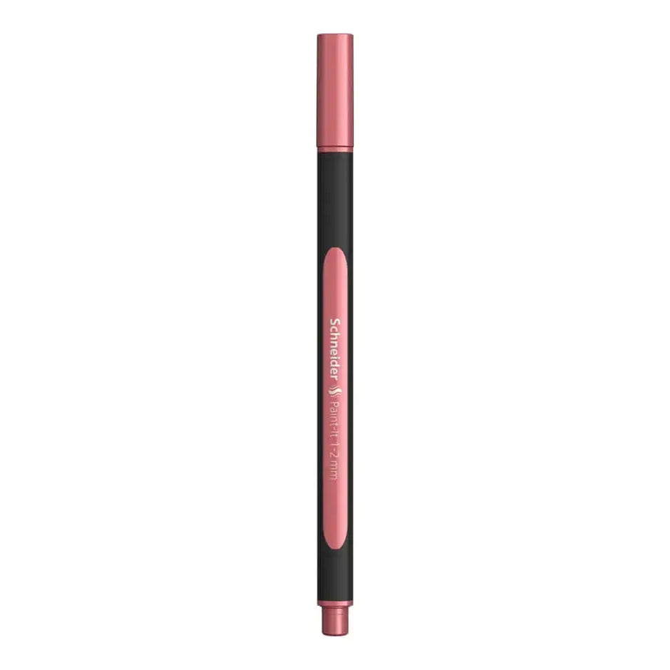 Schneider Paint-it 020 Metallic Liner Pens in rose metallic color, ideal for DIY projects and handlettering.