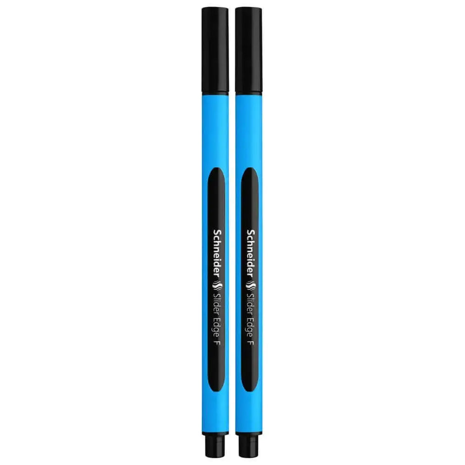 Schneider Slider Edge Ball Pen Fine | Pack of 2 - Black - Ball Pens