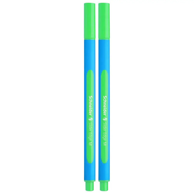 Schneider Slider Edge Ball Pen Fine | Pack of 2 - Green - Ball Pens