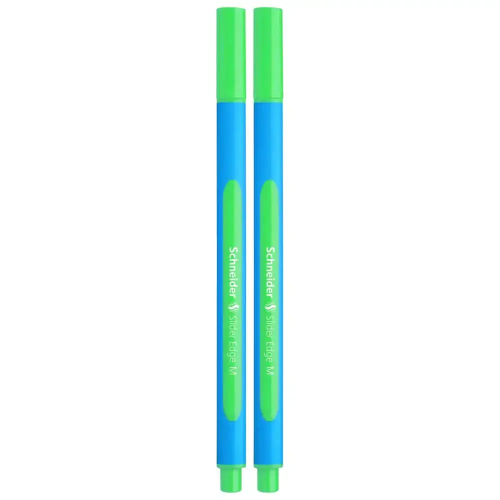 Schneider Slider Edge Ball Pen Fine | Pack of 2 - Green - Ball Pens