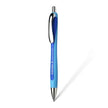 Schneider Slider Rave XB Ball Point Pen in blue, featuring a comfortable rubberized barrel.