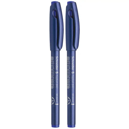 Schneider Topball 847 Roller Ball Pen | Pack of 2 - Blue - Roller Ball Pens