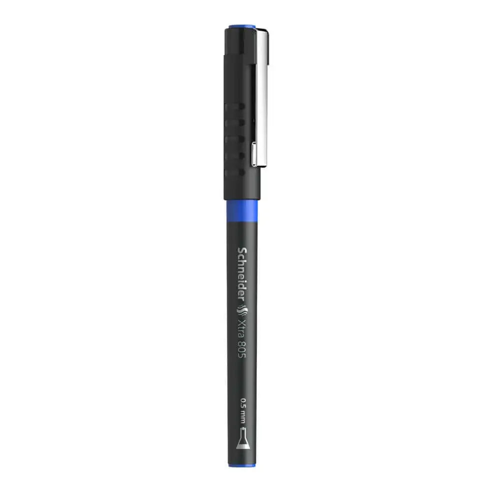 Schneider Xtra 805 0.5 MM Roller Ball Pen in blue color with a 0.5 mm tip for precise writing.