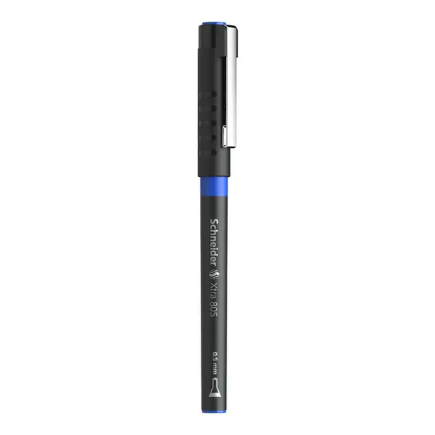 Schneider Xtra 805 0.5 MM Roller Ball Pen in blue color with a 0.5 mm tip for precise writing.