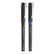 Schneider Xtra 805 0.5 MM Roller Ball Pen in black and blue, showcasing Liquid-Ink technology.