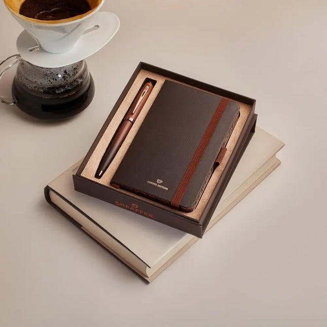 Sheaffer Coffee Edition 100 9374 Ball Pen with Small Notebook - Gift Set