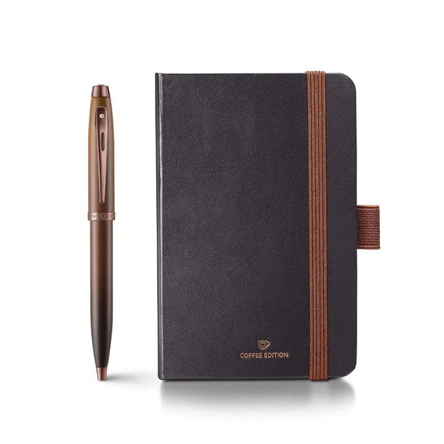 Sheaffer Coffee Edition 100 9374 Ball Pen with Small Notebook - Gift Set