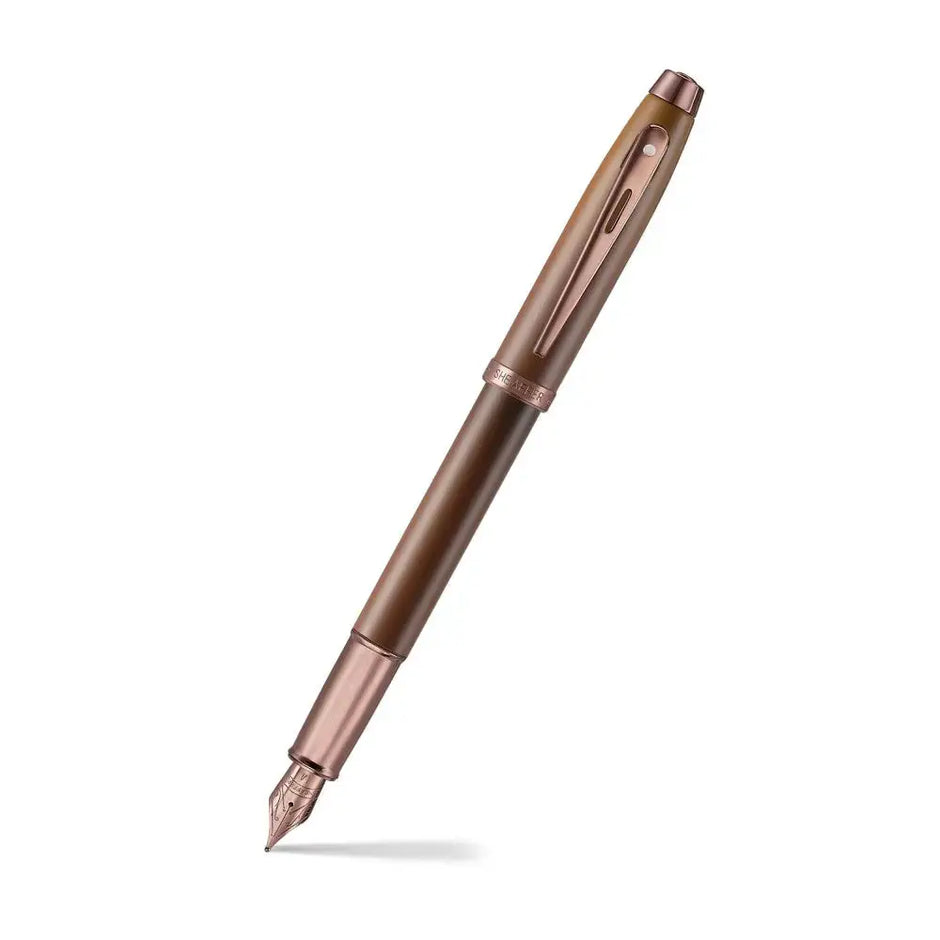 Sheaffer Coffee Edition 100 9374 Fountain Pen Medium Nib with Coffee Scented Ink Bottle - Fountain Pen