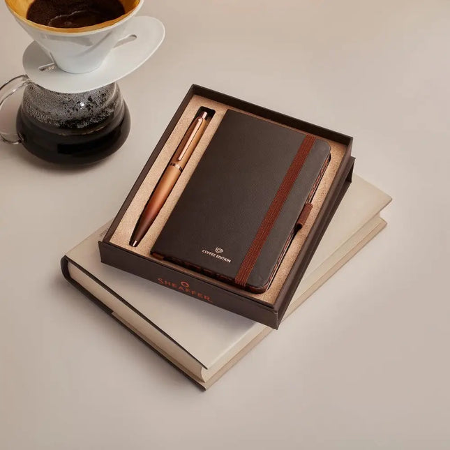 Sheaffer Coffee Edition VFM 9428 Ball Pen with Small Notebook - Gift Set