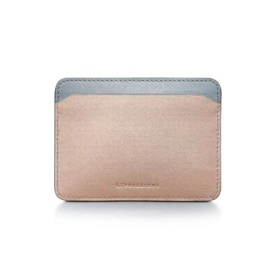 Sheaffer Expressions 100 9376 Blue and Pink Ball Pen with Leather Credit Card Holder - Gift Set