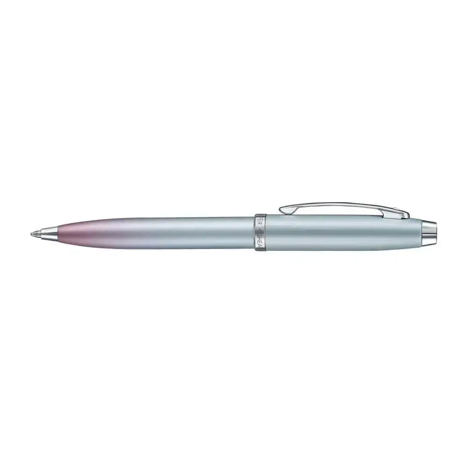 Sheaffer Expressions 100 9376 Blue and Pink Ball Pen with Leather Wallet - Gift Set