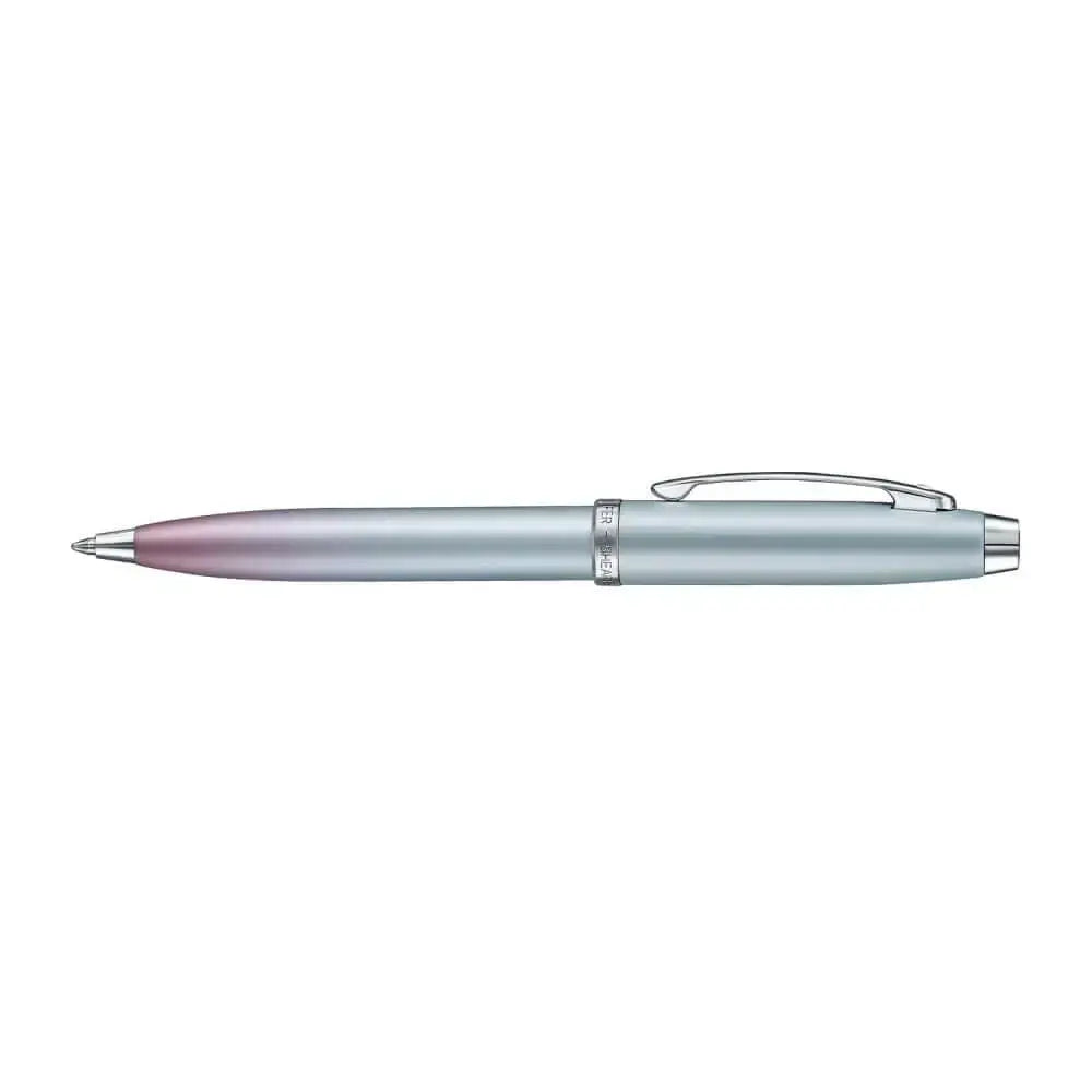 Sheaffer Expressions 100 9376 Blue and Pink Ball Pen with Leather Credit Card Holder - Gift Set