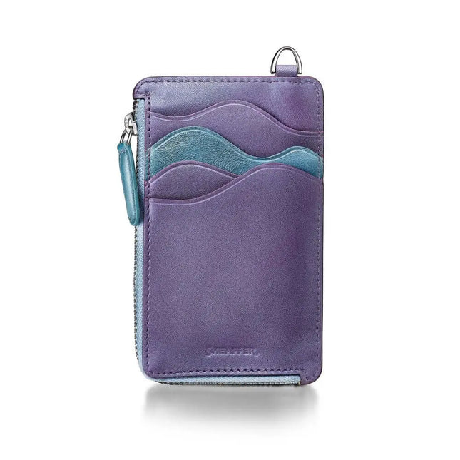 Sheaffer Expressions VFM 9430 Blue and Purple Ball Pen with Leather Card Case - Gift Set