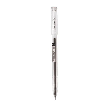 Unomax All Clear Gel Pen | Waterproof Ink | Ink Colour - Blue Black and Red - Black - Gel Pens
