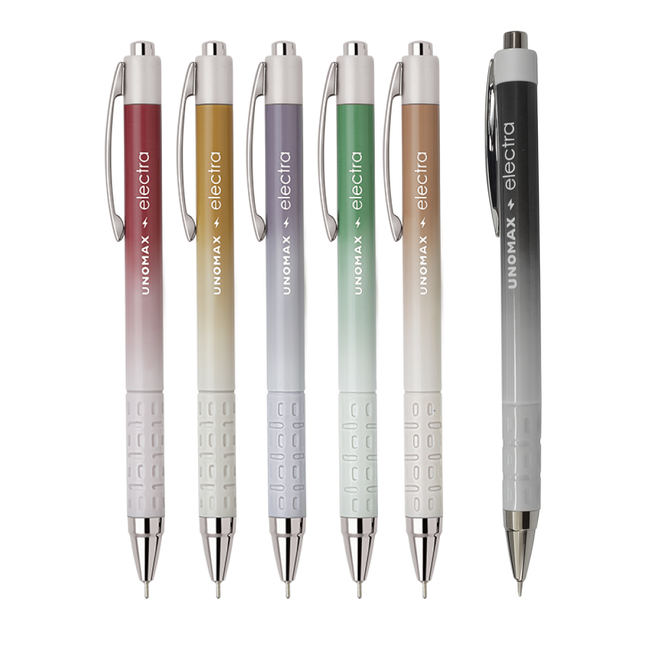 Unomax Electra Retractable Ball Pen | Ink Colour - Blue and Black with dual-tone body colors