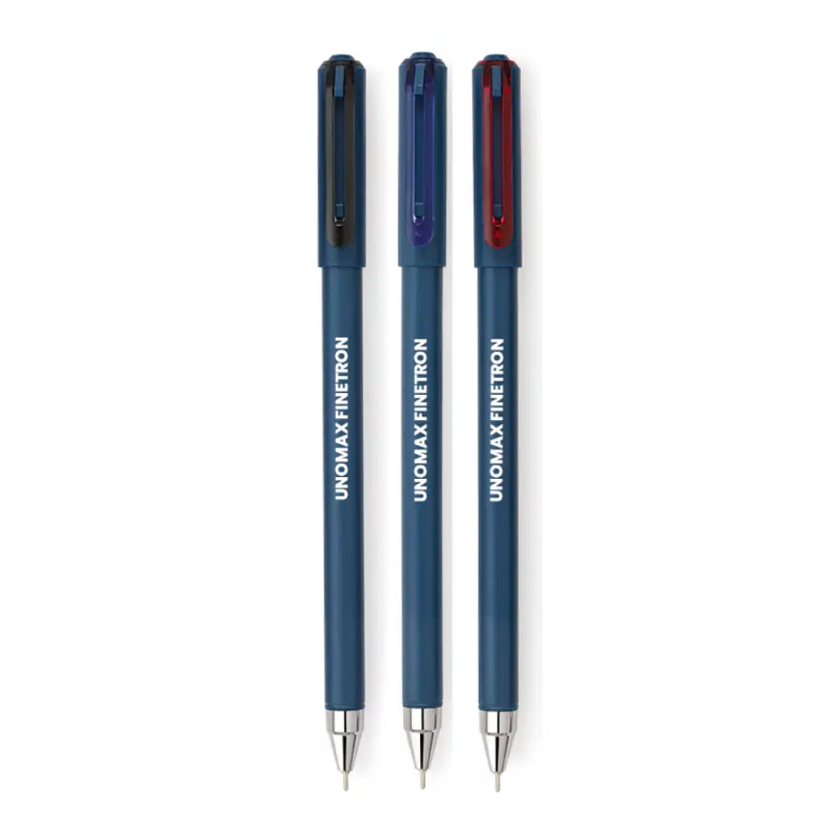 Unomax Finetron Ball Pen | Ink Colour - Blue Black and Red - Ball Pens