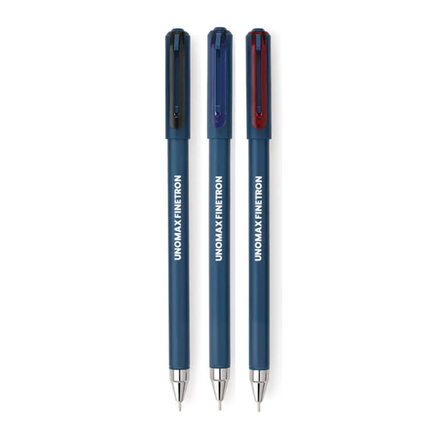 Unomax Finetron Ball Pen | Ink Colour - Blue Black and Red - Ball Pens