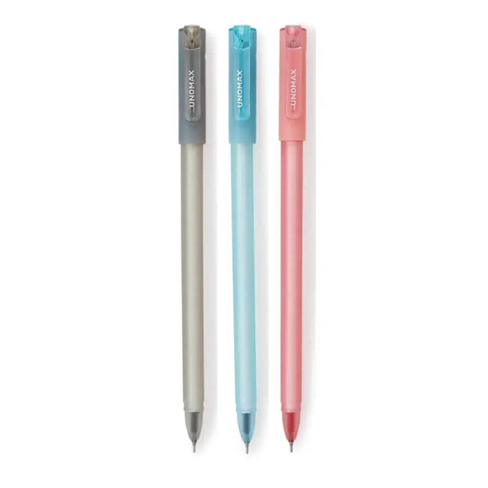Unomax Frostron Gel Pen | Waterproof Ink | Ink Colour - Blue Black and Red - Gel Pens