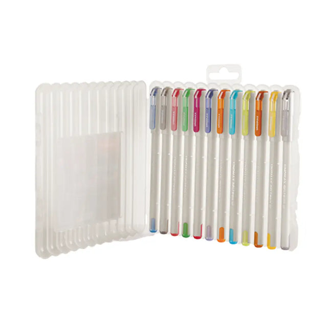 Unomax Geltron Pearl Fashion Gel Pen Set of 12 Shades | Waterproof Ink - Gel Pens