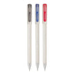 Unomax Geltron Pearl Gel Pen | Waterproof Ink | Ink Colour - Blue Black and Red - Gel Pens