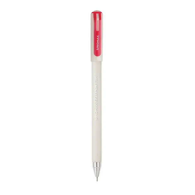 Unomax Geltron Pearl Gel Pen | Waterproof Ink | Ink Colour - Blue Black and Red - Red - Gel Pens