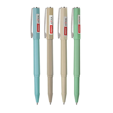 Unomax Hexa Gel Roller Pen | Ink Colour - Blue - Roller Ball Pens