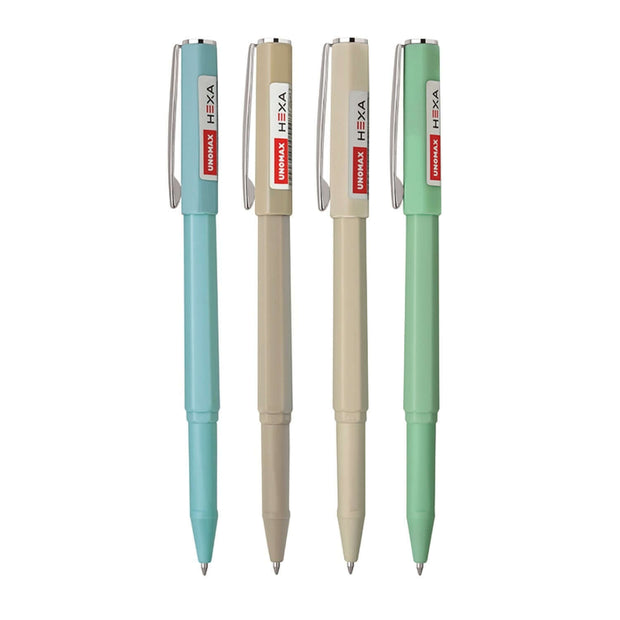 Unomax Hexa Gel Roller Pen | Ink Colour - Blue - Roller Ball Pens