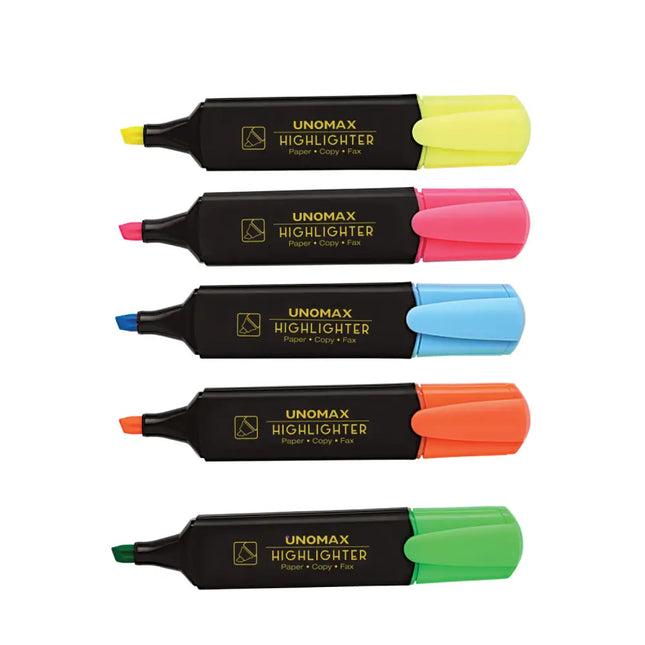 Unomax Highlighters Assorted Colours - Hilighters