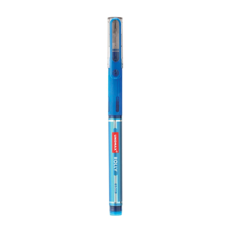 Unomax Rolly Roller Ball Pen | Ink Colour - Blue and Black - Roller Ball Pens