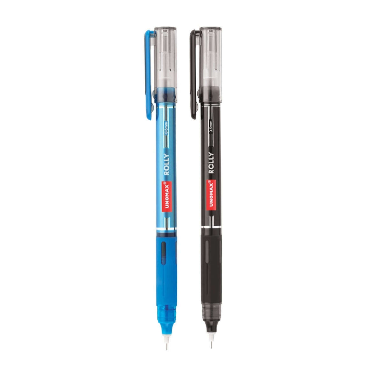 Unomax Rolly Roller Ball Pen | Ink Colour - Blue and Black - Roller Ball Pens