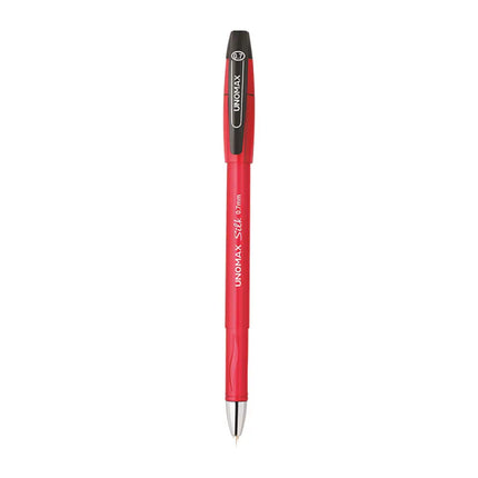 Unomax Silk Ball Pen | Ink Colour - Blue Black and Red - Red - Ball Pens