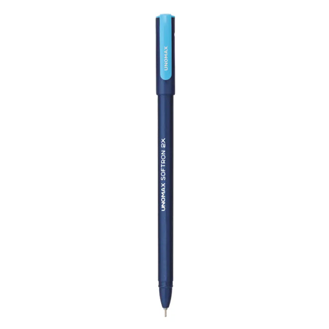 Unomax Softron 2X Ball Pen | Ink Colour - Blue Black and Red - Blue - Ball Pens