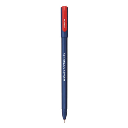 Unomax Softron 2X Ball Pen | Ink Colour - Blue Black and Red - Red - Ball Pens