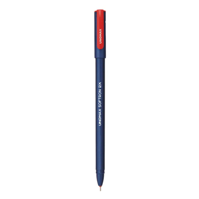 Unomax Softron 2X Ball Pen | Ink Colour - Blue Black and Red - Red - Ball Pens