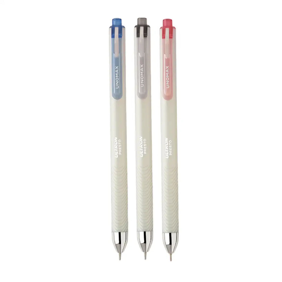 Unomax Ultron Presto Pearl RT Ball Pen | Ink Colour - Blue Black and Red - Ball Pens