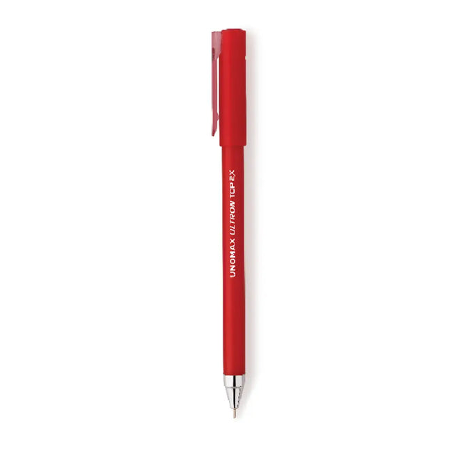 Unomax Ultron Top 2X Ball Pen | Ink Colour - Blue Black and Red - Red - Ball Pens