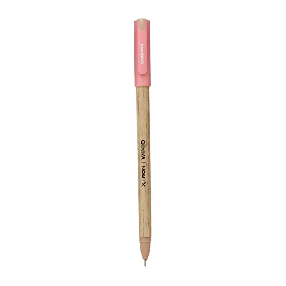 Unomax Xtron Wood Ball Pen | Ink Colour - Blue Black and Red - Red - Ball Pens