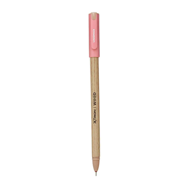 Unomax Xtron Wood Ball Pen | Ink Colour - Blue Black and Red - Red - Ball Pens