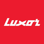 White ’luxott’ logo on a vibrant red background.