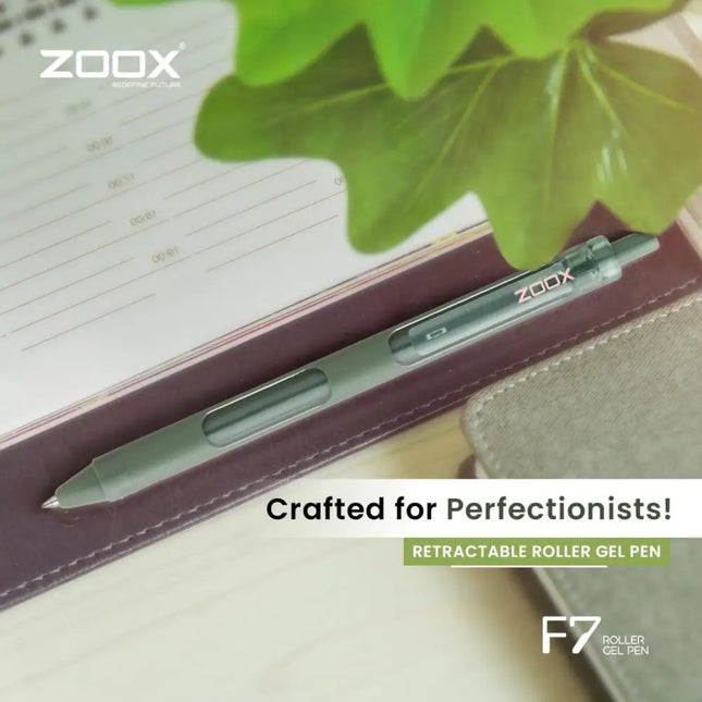 Zoox F7 Retractable Roller Gel Pen | Ink Colour - Blue and Black - Roller Ball Pens