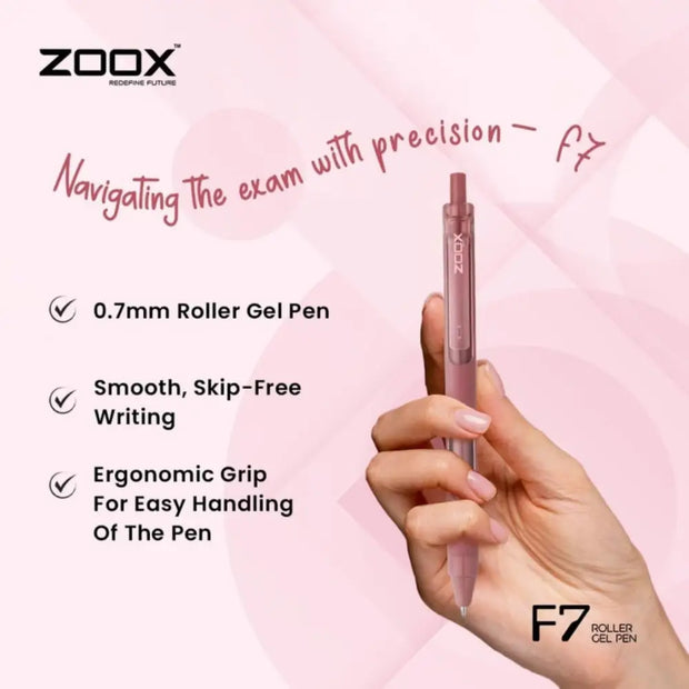 Zoox F7 Retractable Roller Gel Pen | Ink Colour - Blue and Black - Roller Ball Pens